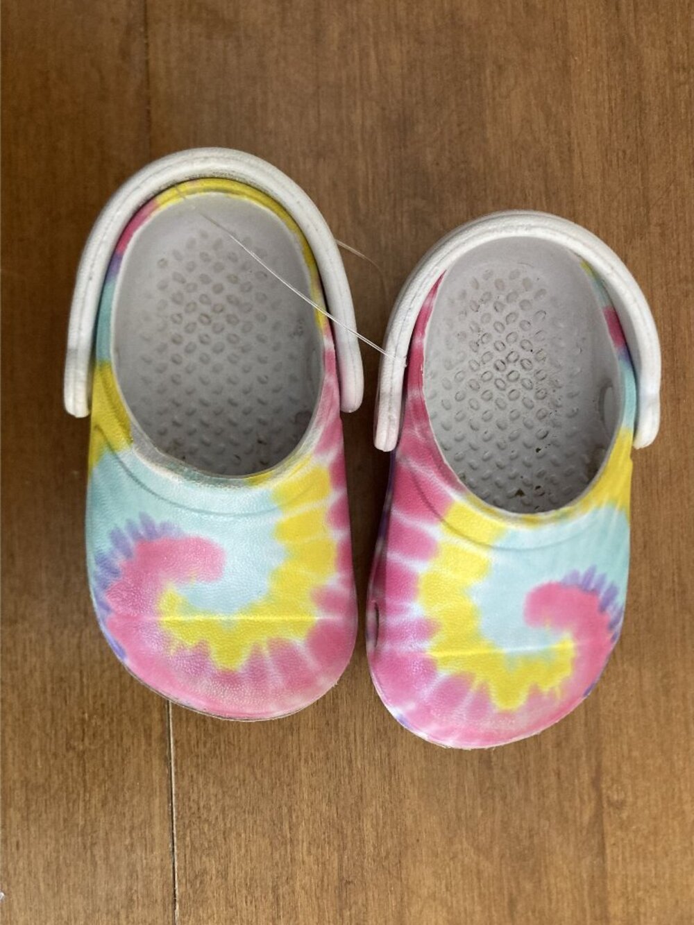 Lightup Stride Rite Kids Tie-Dye Clogs With Backstrap Size 4 Lightweight EVA Sol